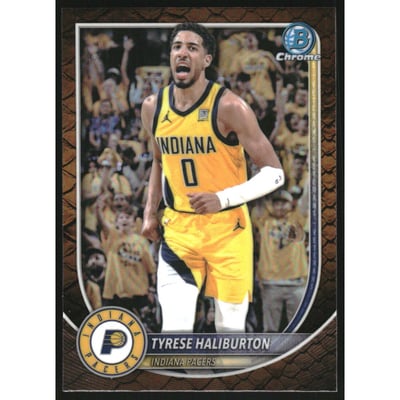 2025-26 Bowman Chrome Reptilian Refractors #BCV77 Tyrese Haliburton