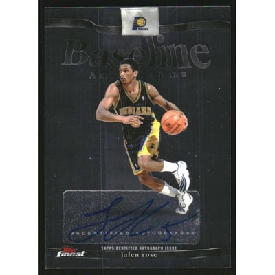 2025-26 Finest Baseline Autographs #BAJE Jalen Rose
