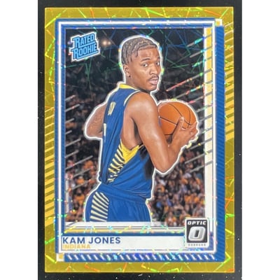 2025-26 Panini Donruss Optic Gold Velocity #25 Kam Jones RC /10