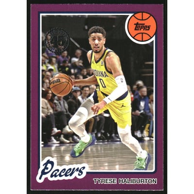 2025-26 Topps '80-81 Topps Pink Holo Foil #80BK94 Tyrese Haliburton