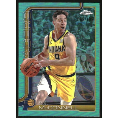 2025-26 Topps Chrome Aqua Refractors #11 T.J. McConnell