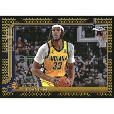 2025-26 Topps Chrome Gold Basketball Refractors #29 Myles Turner