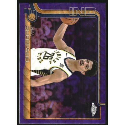 2025-26 Topps Chrome Purple Wave Refractors #94 Ben Sheppard