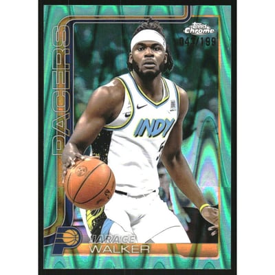 2025-26 Topps Chrome RayWave Aqua Refractors #53 Jarace Walker