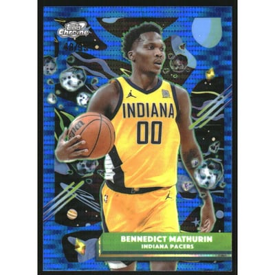 2025-26 Topps Cosmic Chrome Blue Moon Refractors #24 Bennedict Mathurin