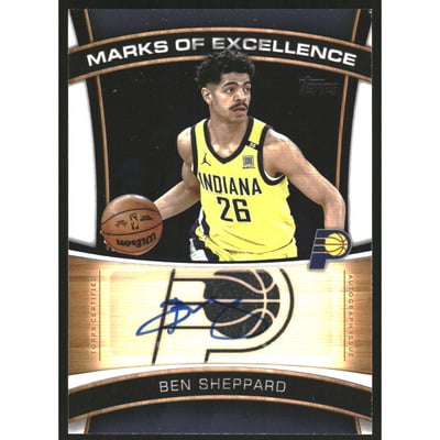 2025-26 Topps Marks of Excellence #MEBS Ben Sheppard