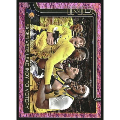 2025-26 Topps Pink Holo Foil #280 Yes'Cers/Bennedict Mathurin/Johnny Furphy/Thomas Bryant/Tyrese Haliburton/Myles Turner