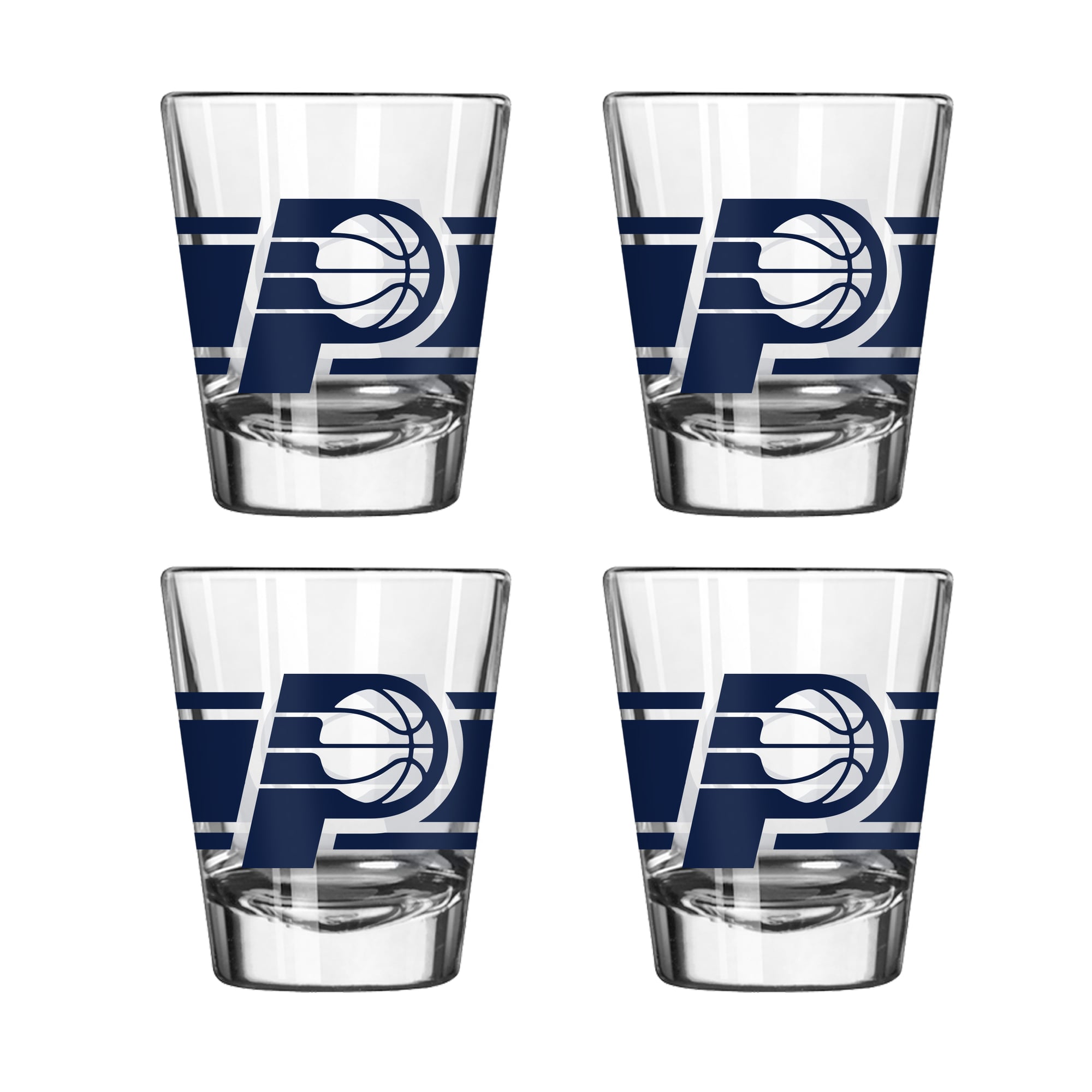 Logo Brands Indiana Pacers Four-Piece Stripe Shot Glass Set