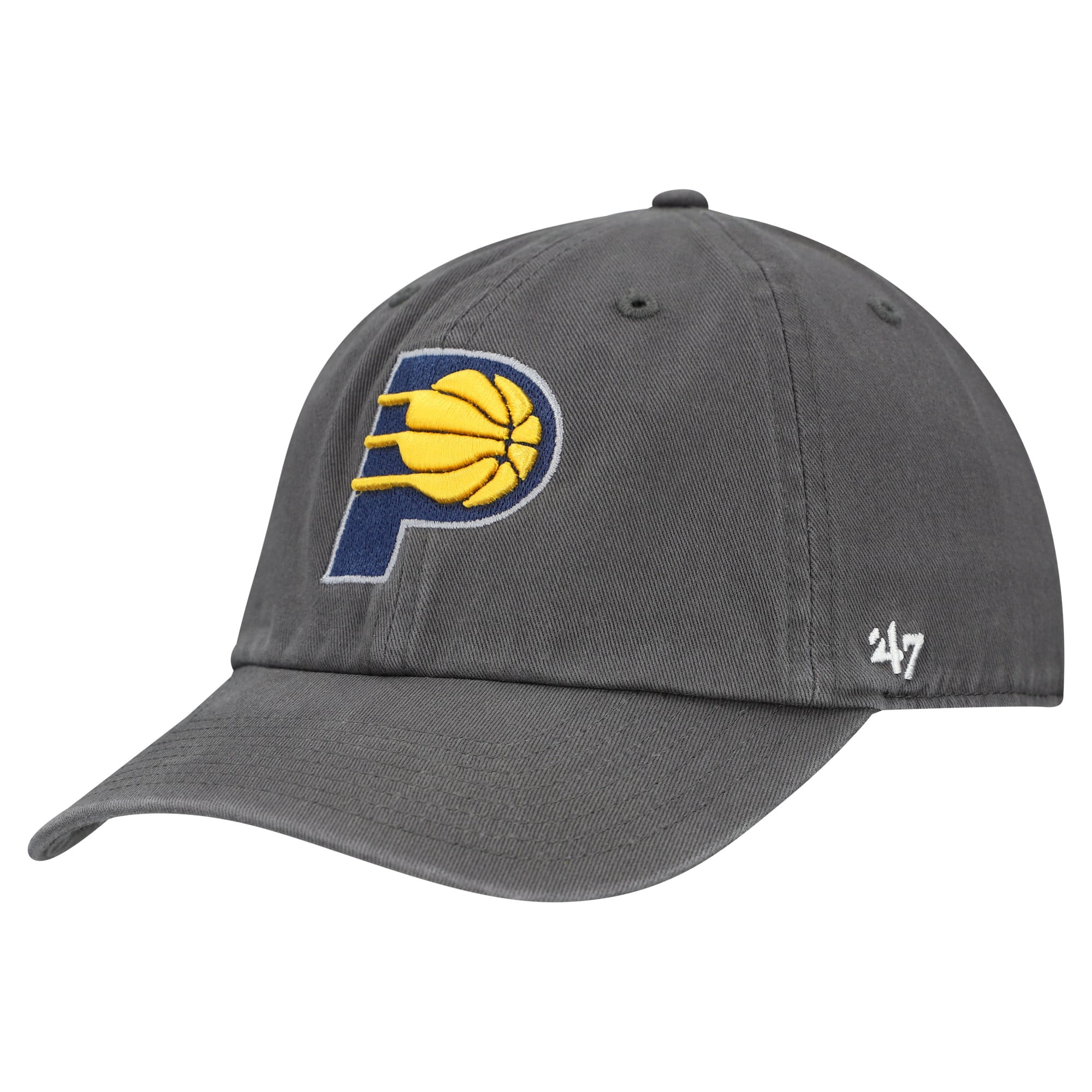 Men's Indiana Pacers '47 Charcoal Primary Logo Clean Up Adjustable Hat