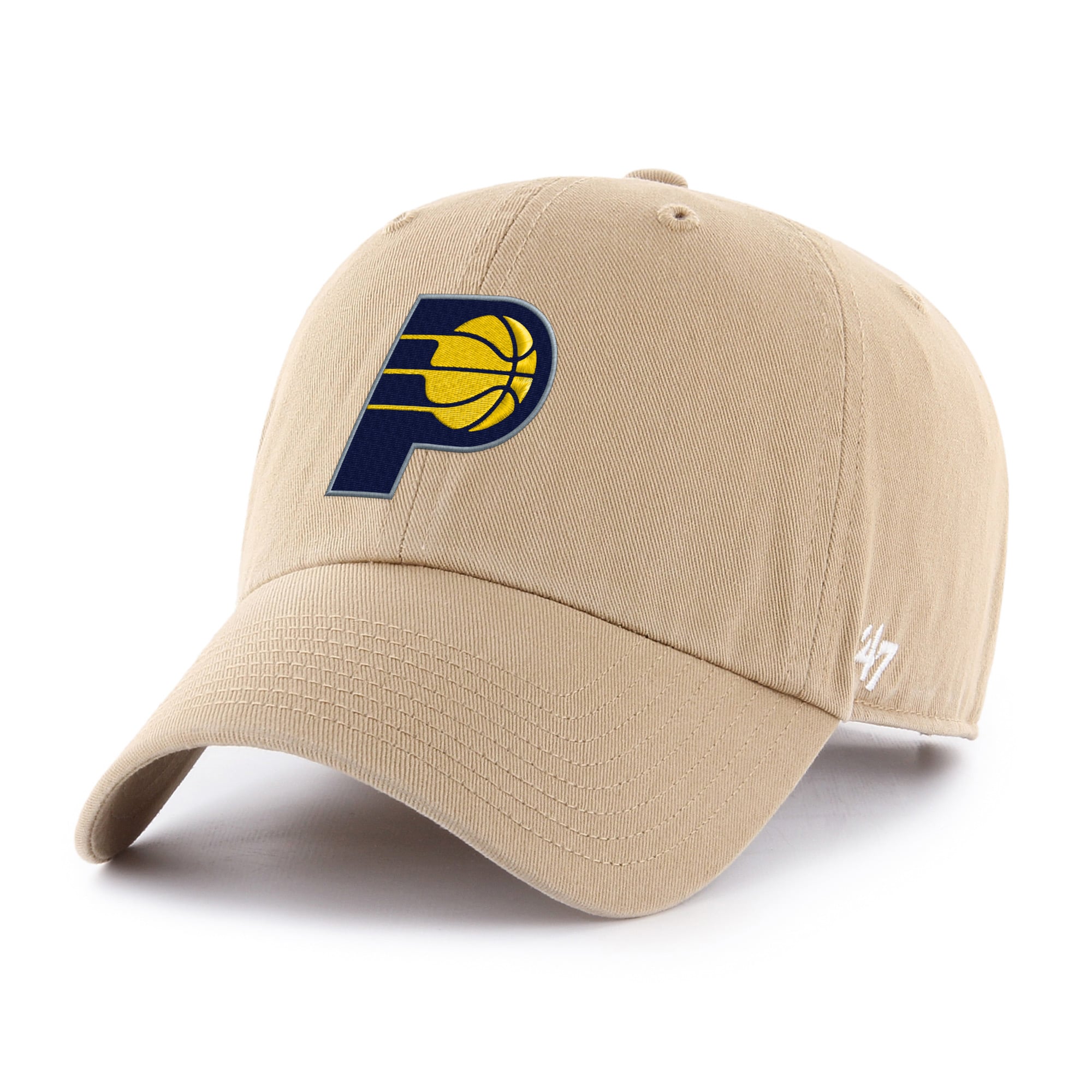 Men's Indiana Pacers '47 Khaki Primary Logo Clean Up Adjustable Hat