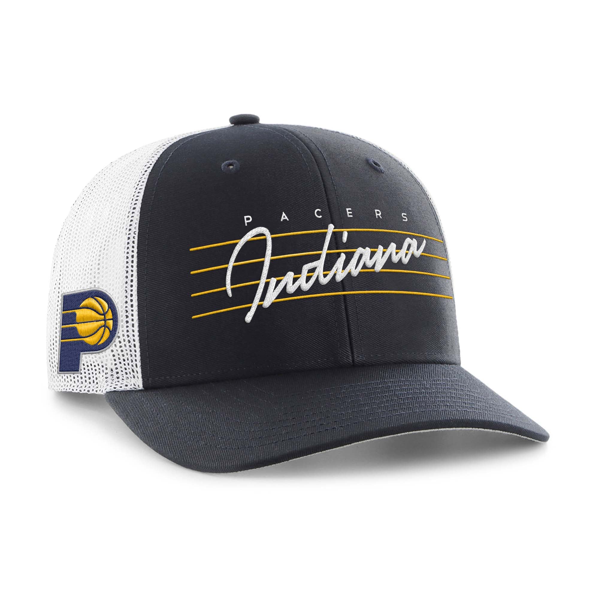 Men's Indiana Pacers '47 Navy Downburst Trucker Adjustable Hat