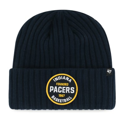 Indiana Pacers '47 Ribbed Snowdrift Cuffed Knit Hat - Navy