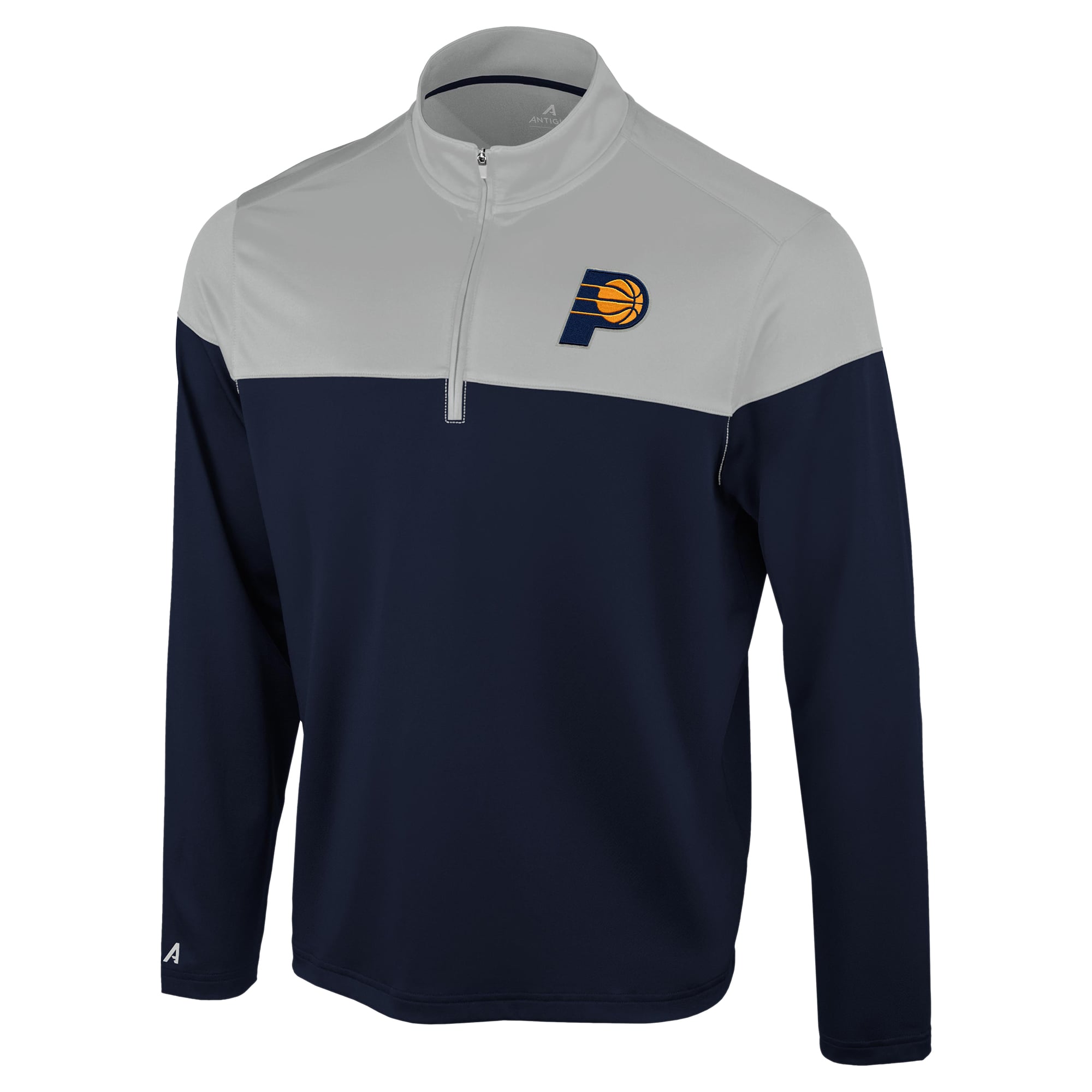 Pull à col zippé Antigua bleu marine/gris Indiana Pacers pour homme