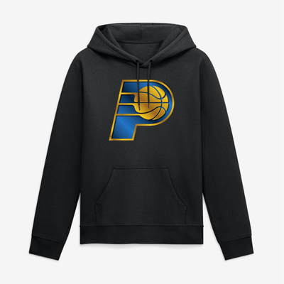 Indiana Pacers Big & Tall Metallic Mascot Hoodie - Black