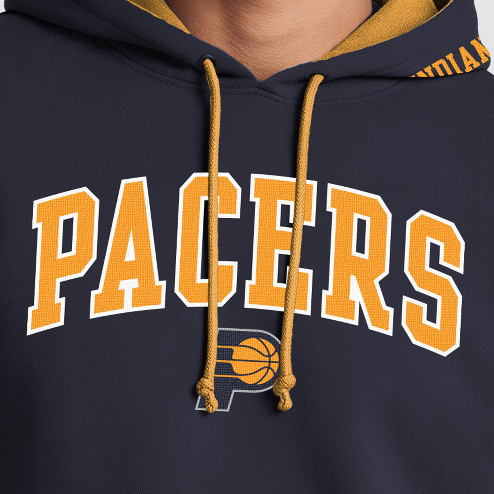 Sweat à capuche Champion bleu marine Indiana Pacers pour homme avec doublure contrastée