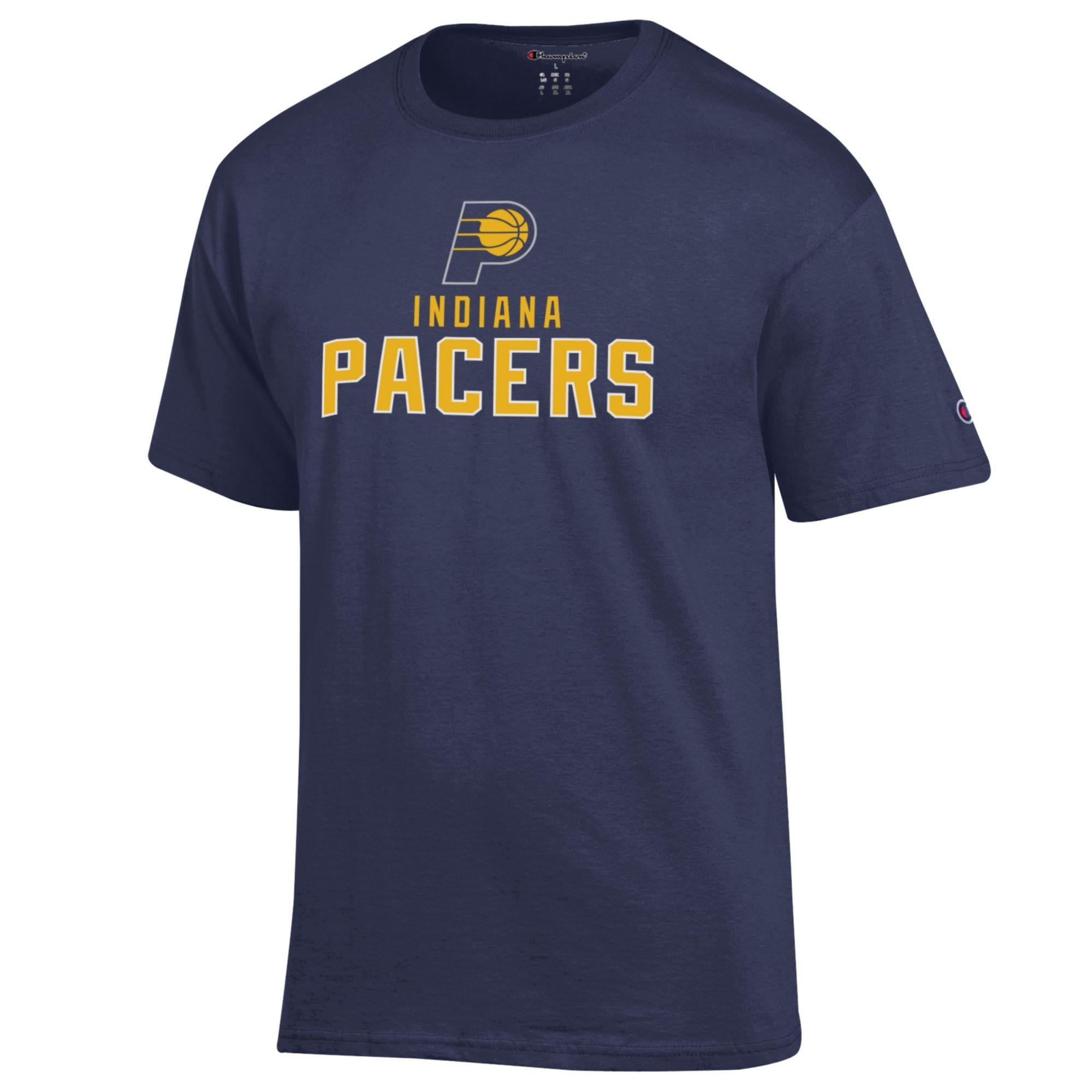 T-shirt en coton Champion Indiana Pacers bleu marine pour homme