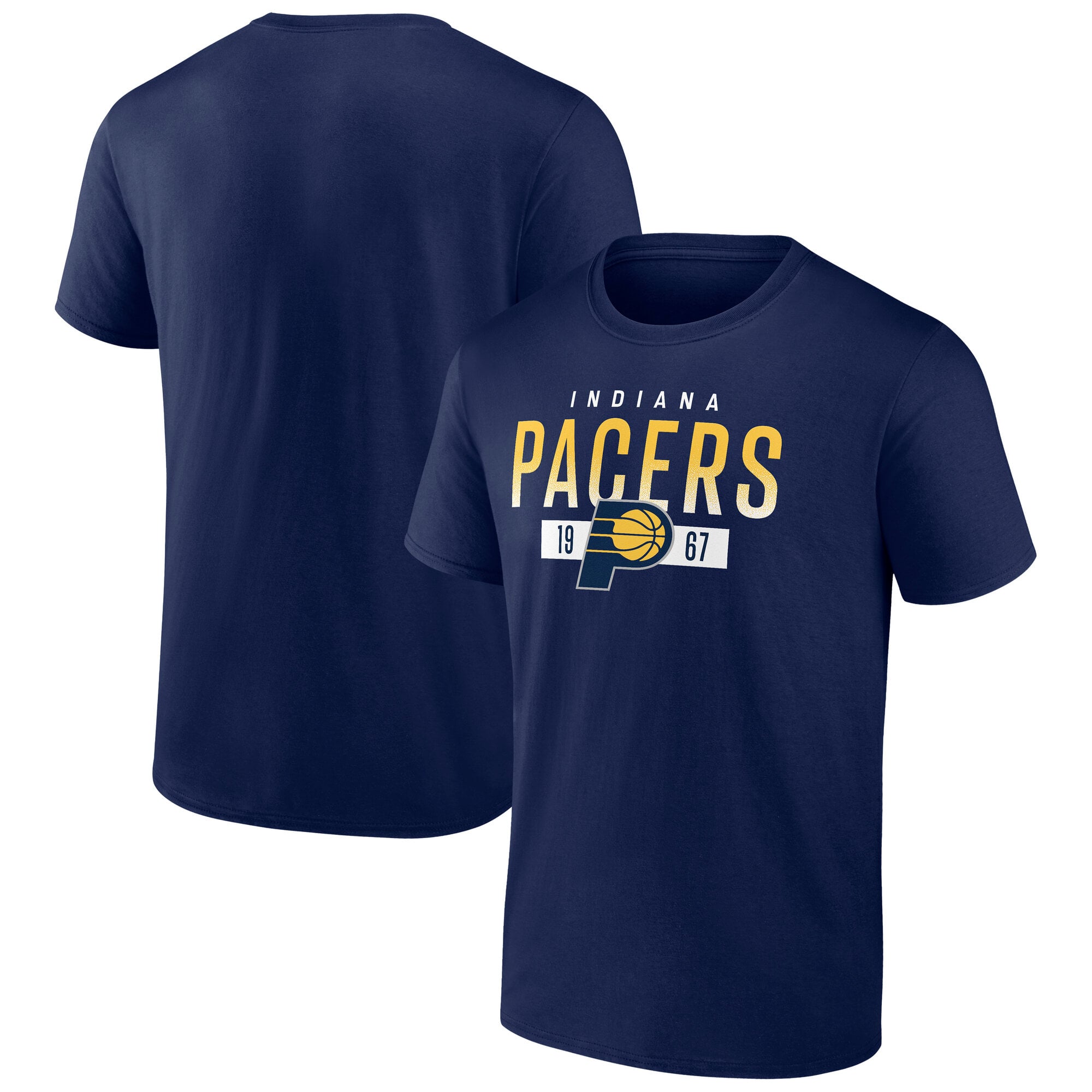 T-shirt Fanatics bleu marine pour homme de l'équipe Indiana Pacers