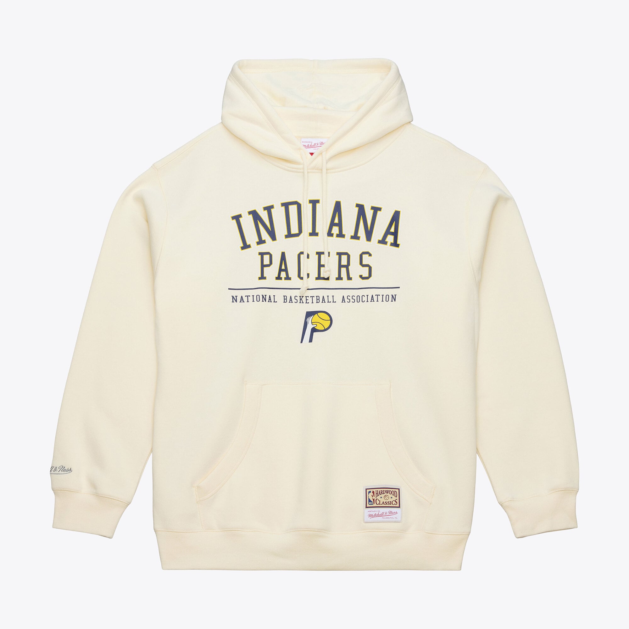 Men's Mitchell & Ness Cream Indiana Pacers Walk-Off Fleece Hoodie