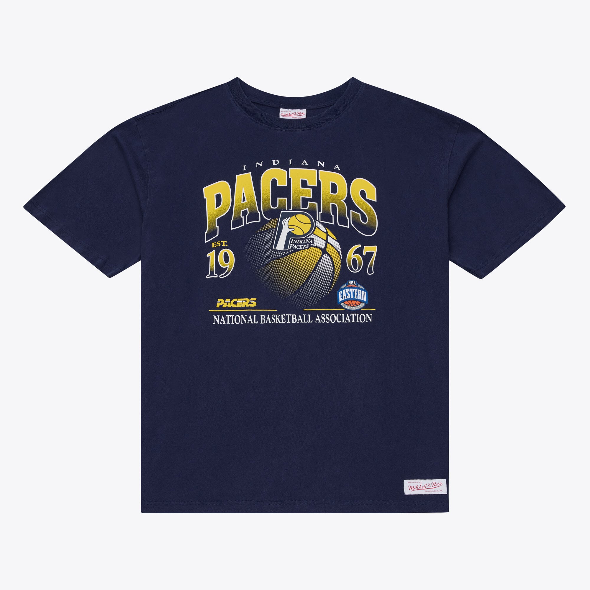T-shirt graphique Mitchell & Ness bleu marine Indiana Pacers pour homme