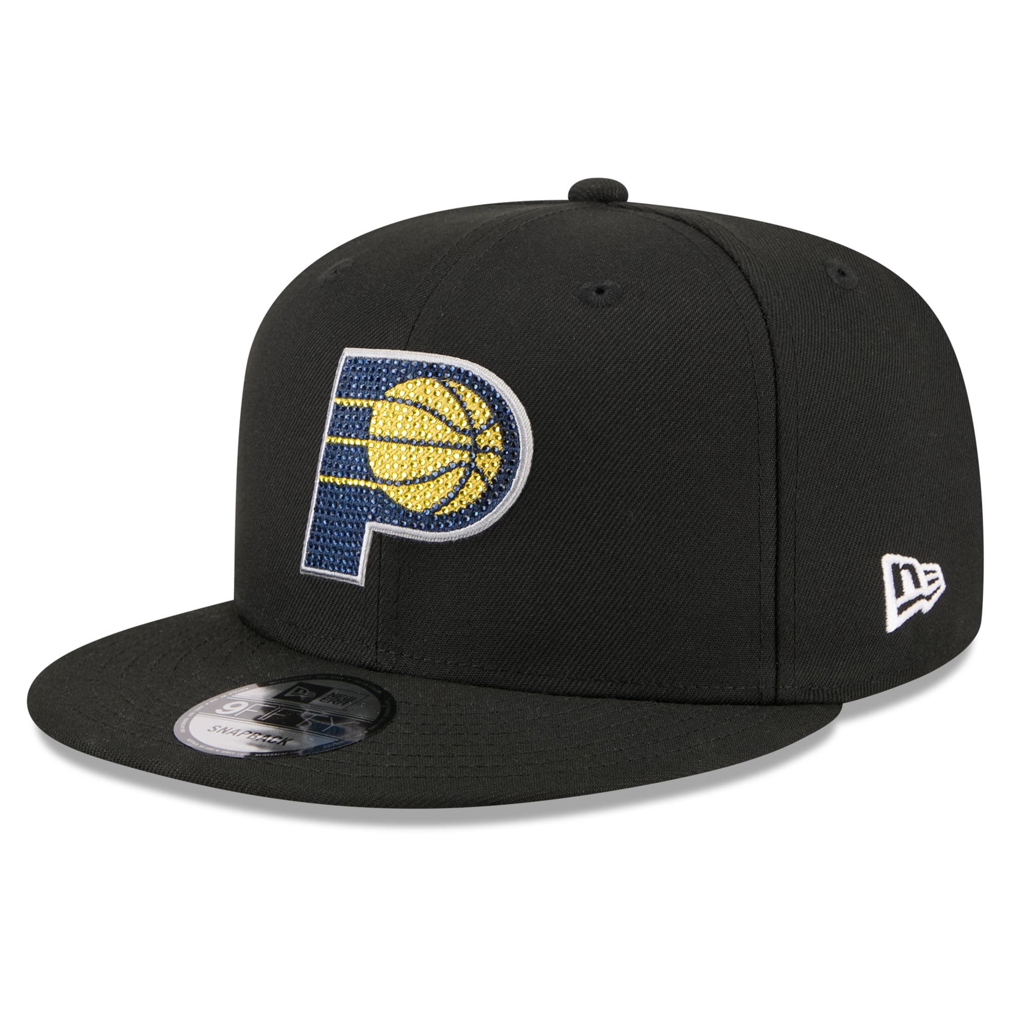 Men's New Era Black Indiana Pacers 2026 NBA Draft Crystal 9FIFTY Snapback Hat