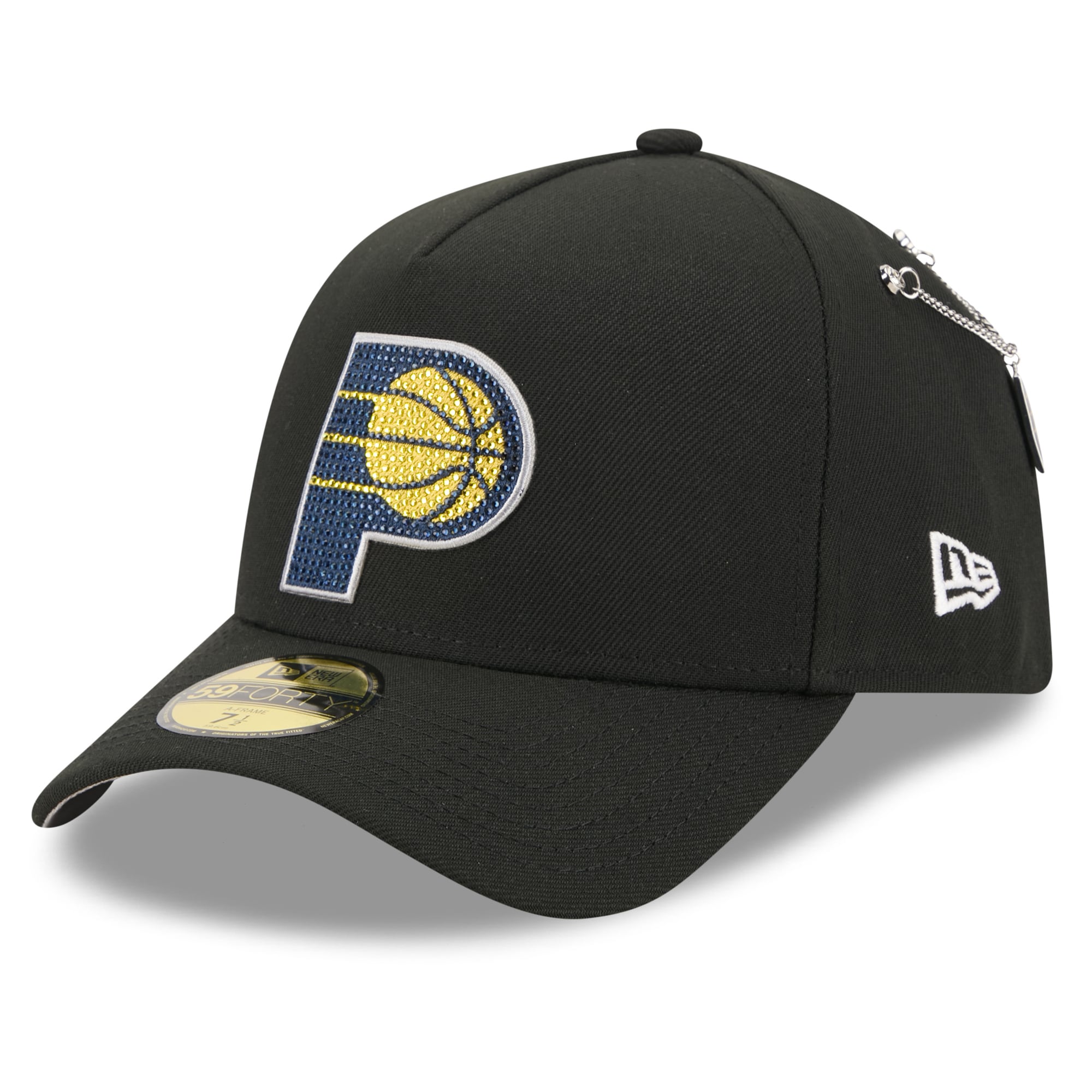 Men's Indiana Pacers New Era Black 2026 NBA Draft On-Stage Crystal A-Frame 59FORTY Fitted Hat