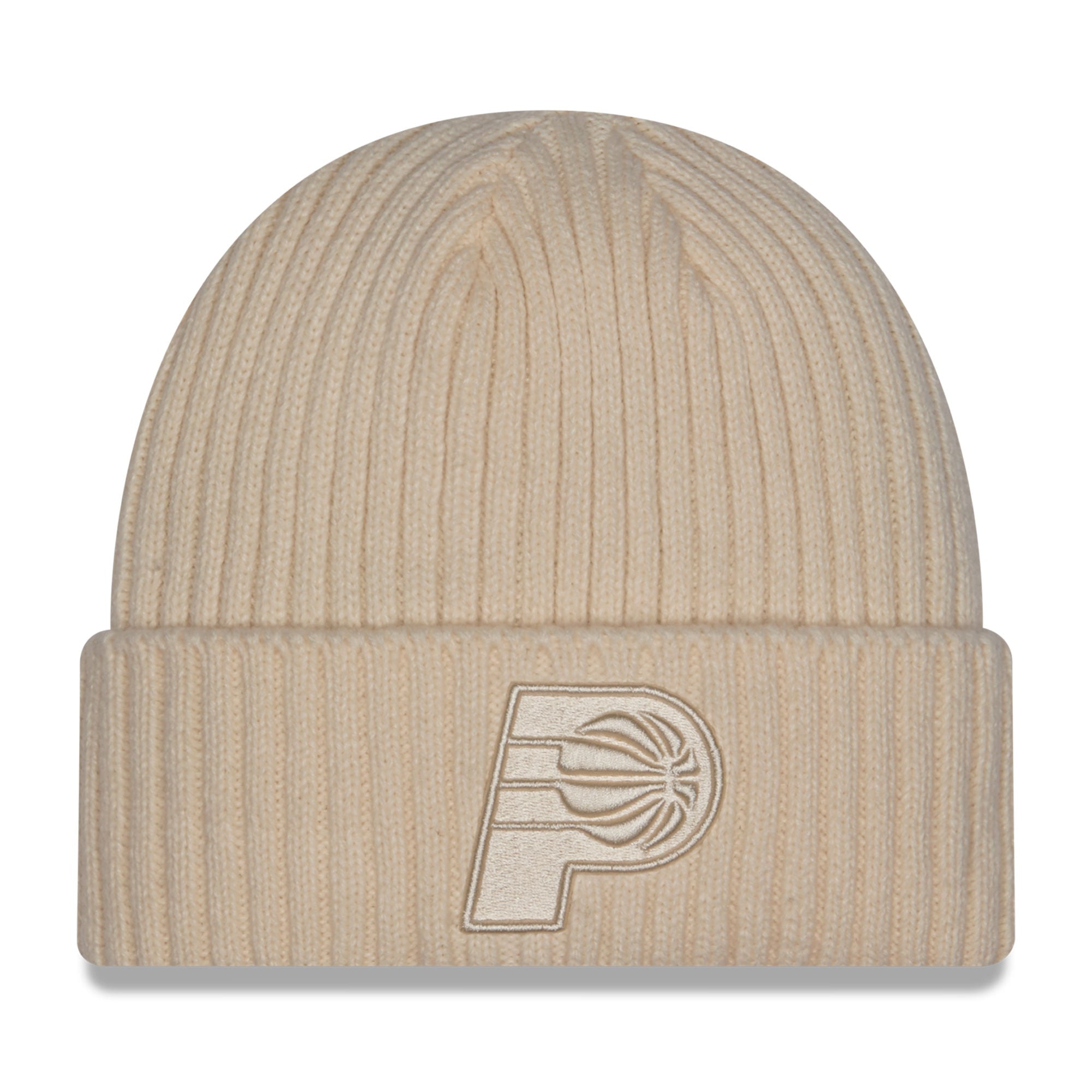 Bonnet à revers crème New Era Indiana Pacers pour homme