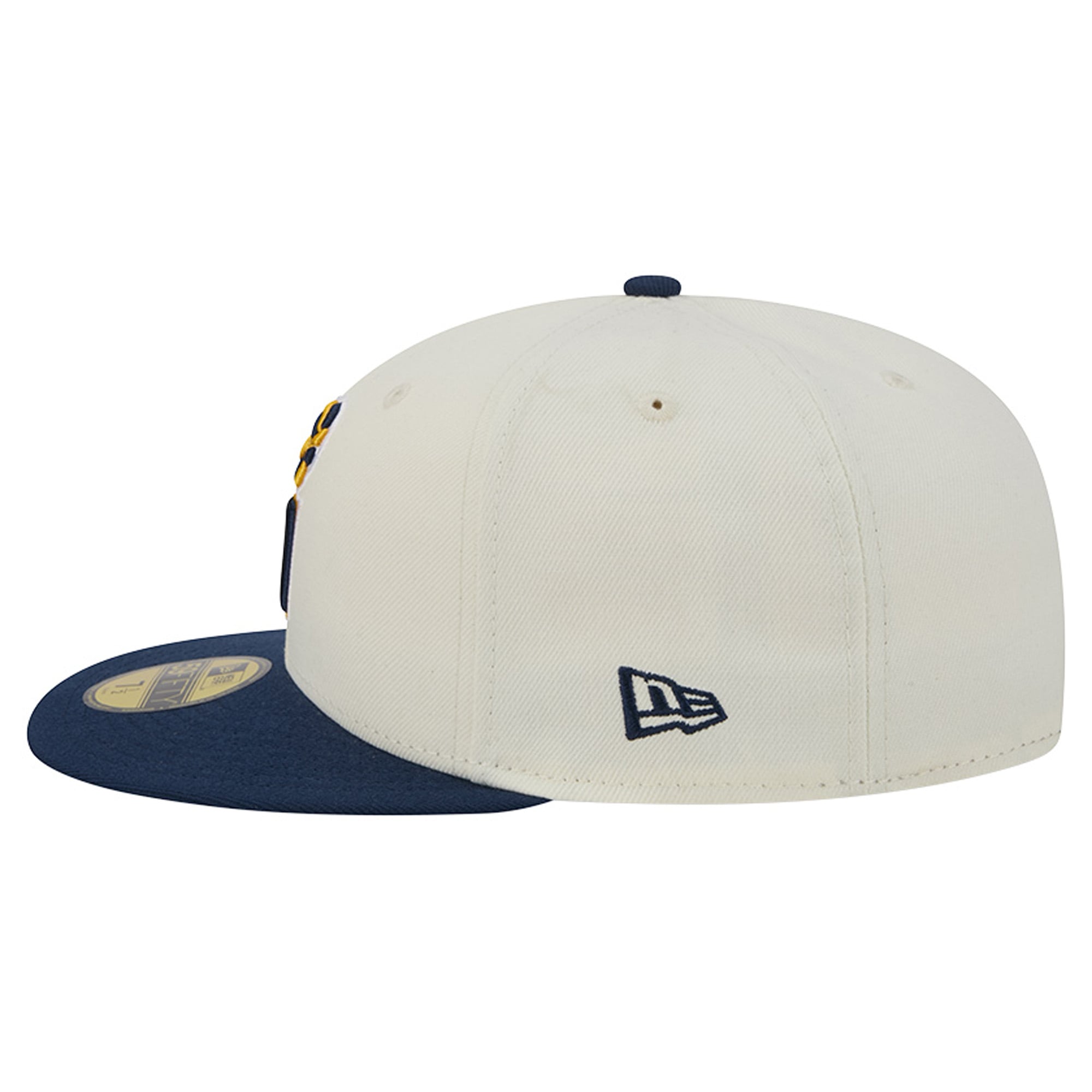 Casquette ajustée New Era Deceptor 59FIFTY crème/marine pour homme