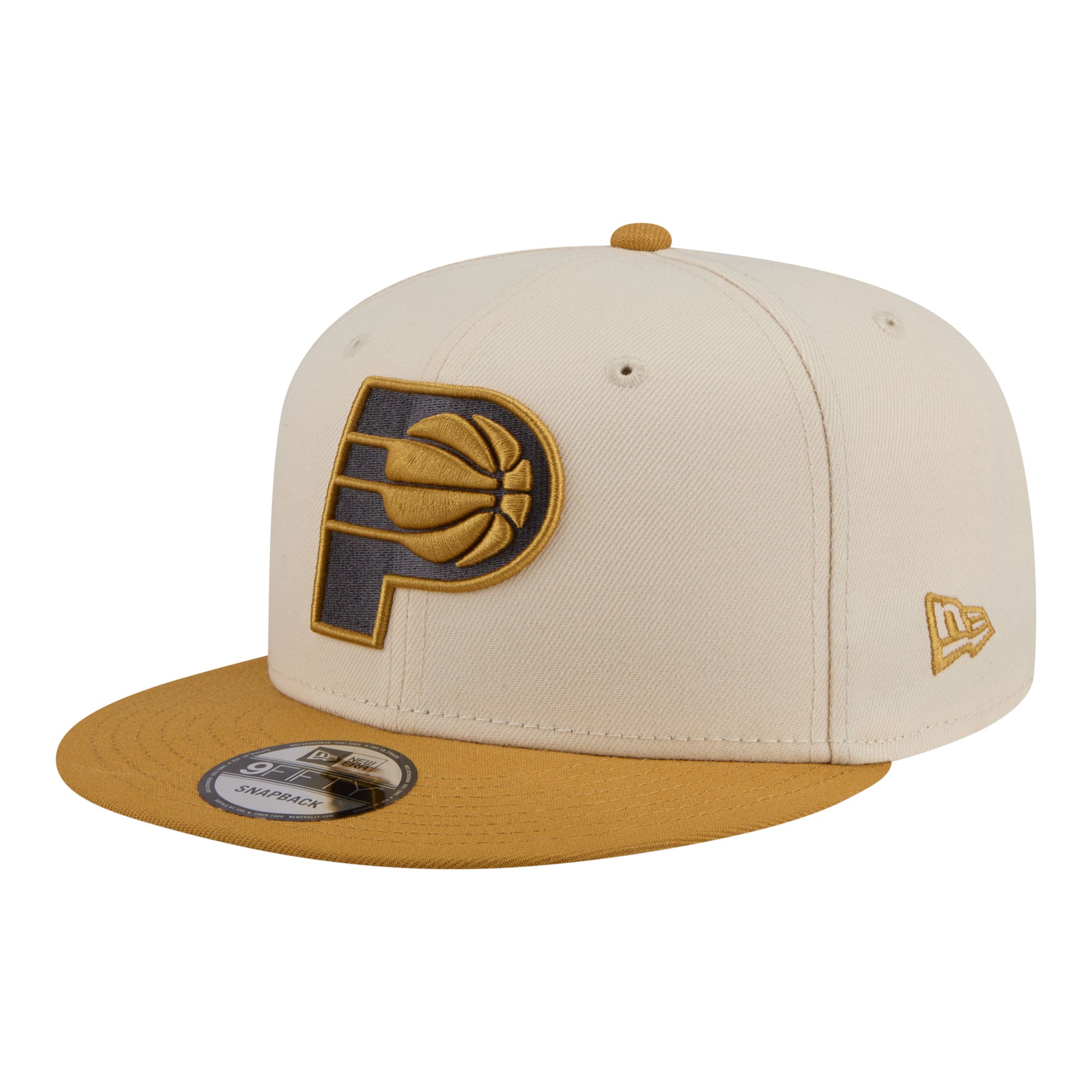 Men's New Era Cream/Tan Indiana Pacers Two-Tone Color Pack 9FIFTY Snapback Hat