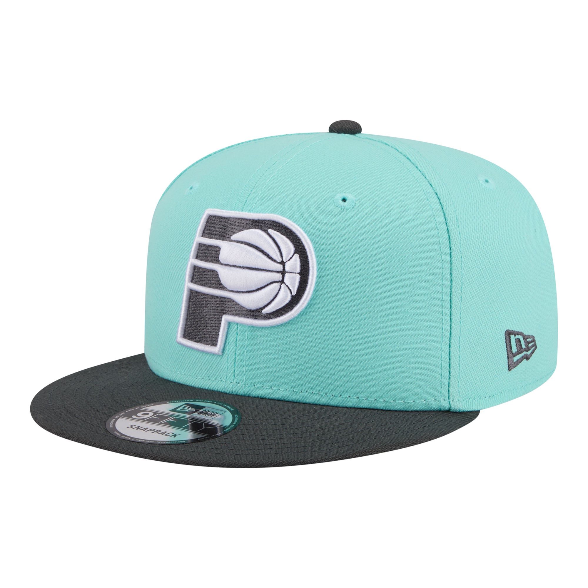 Men's Indiana Pacers New Era Turquoise/Charcoal Color Pack Two-Tone 9FIFTY Snapback Hat