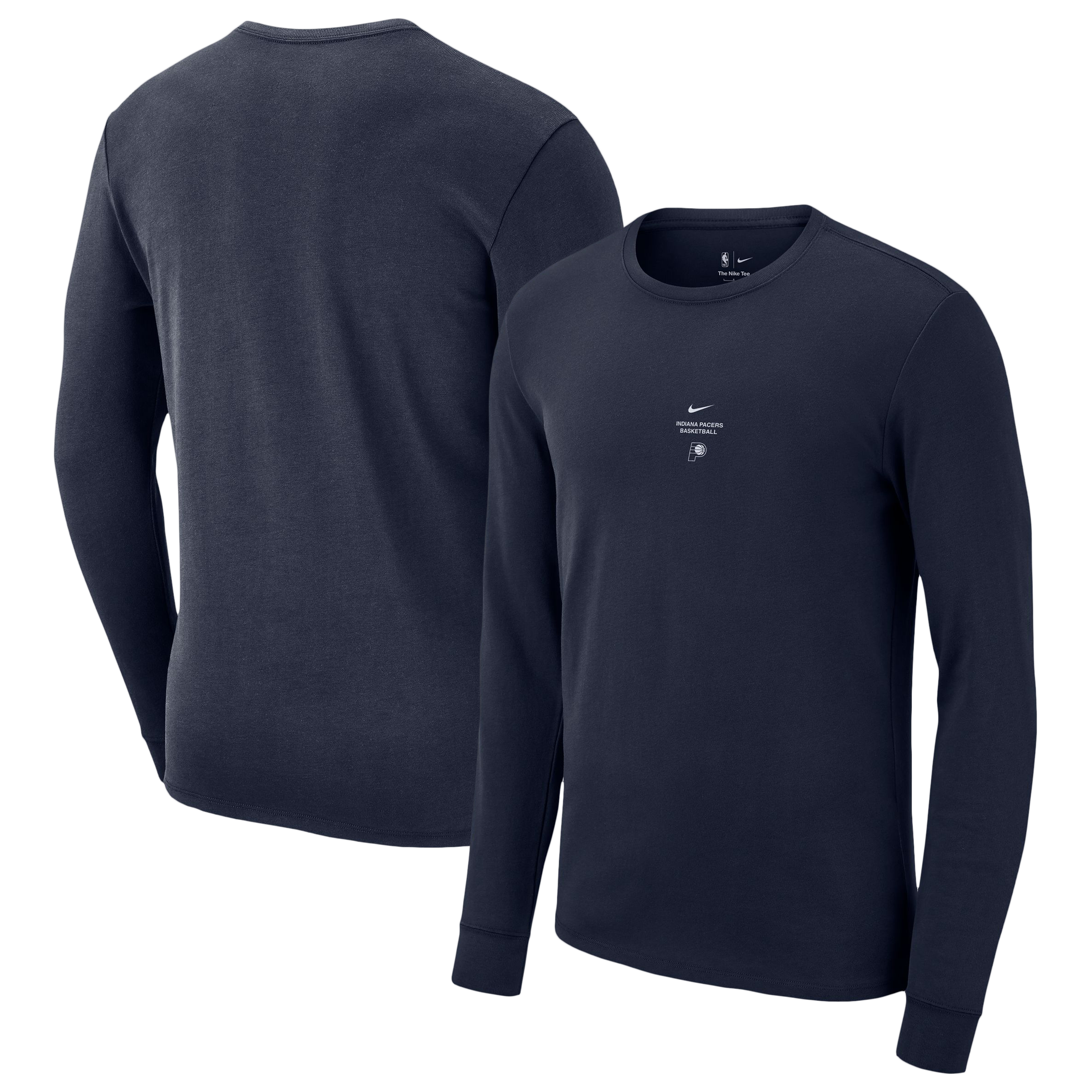 T-shirt d'entraînement à manches longues Nike Indiana Pacers bleu marine 2026 pour homme
