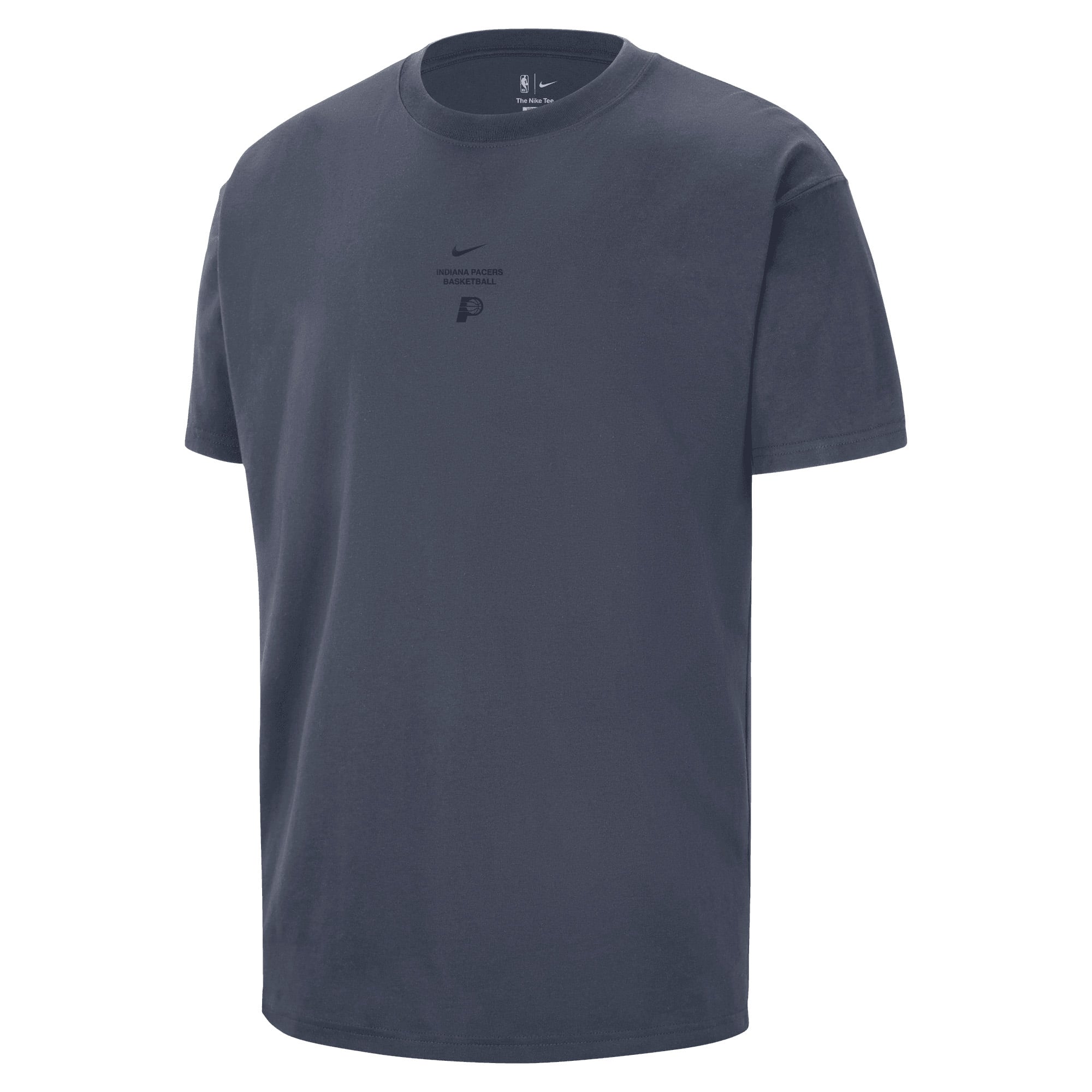 T-shirt Nike Max 90 d'avant-match, bleu marine, Indiana Pacers 2026, édition standard, pour homme
