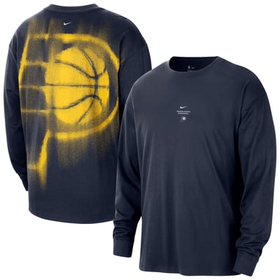 Indiana Pacers Nike 2026 Standard Issue Pre-Game Performance Long Sleeve T-Shirt - Navy
