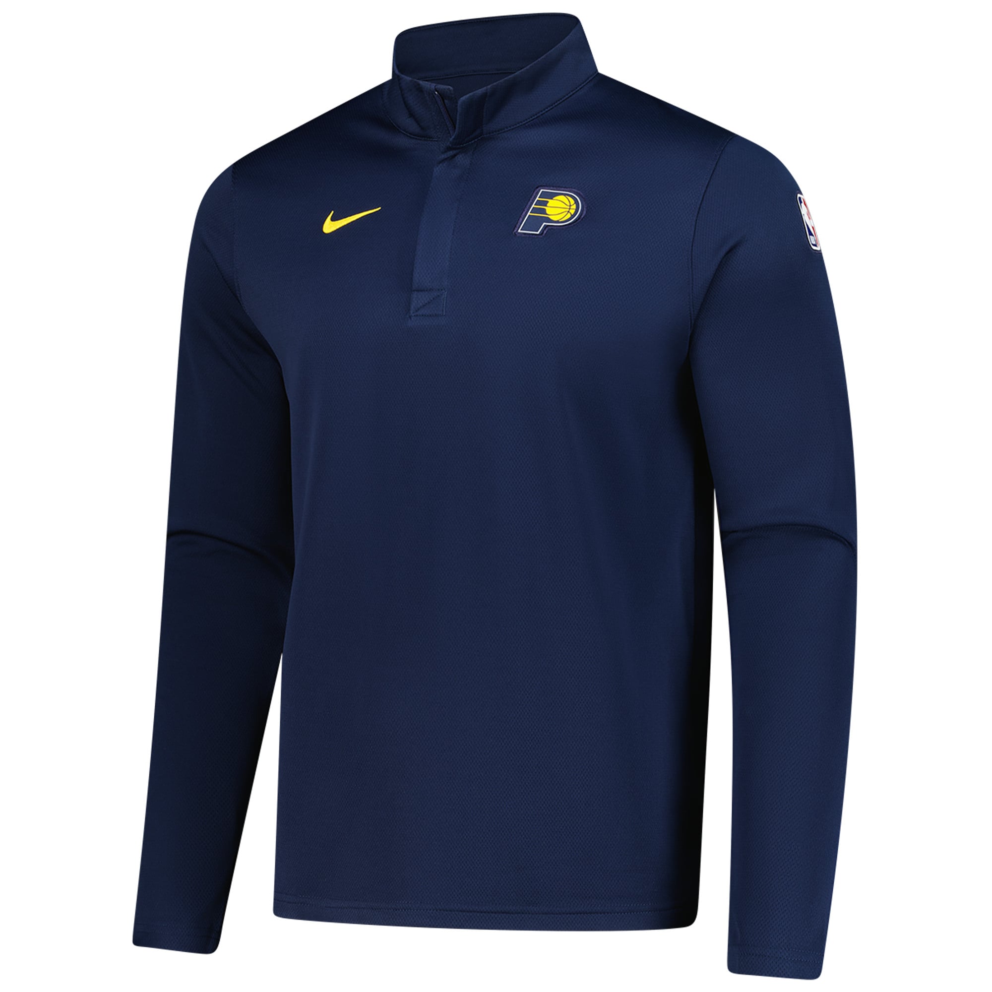 Haut Nike Indiana Pacers Authentic Coaches à quart de zip Dri-FIT pour homme, bleu marine