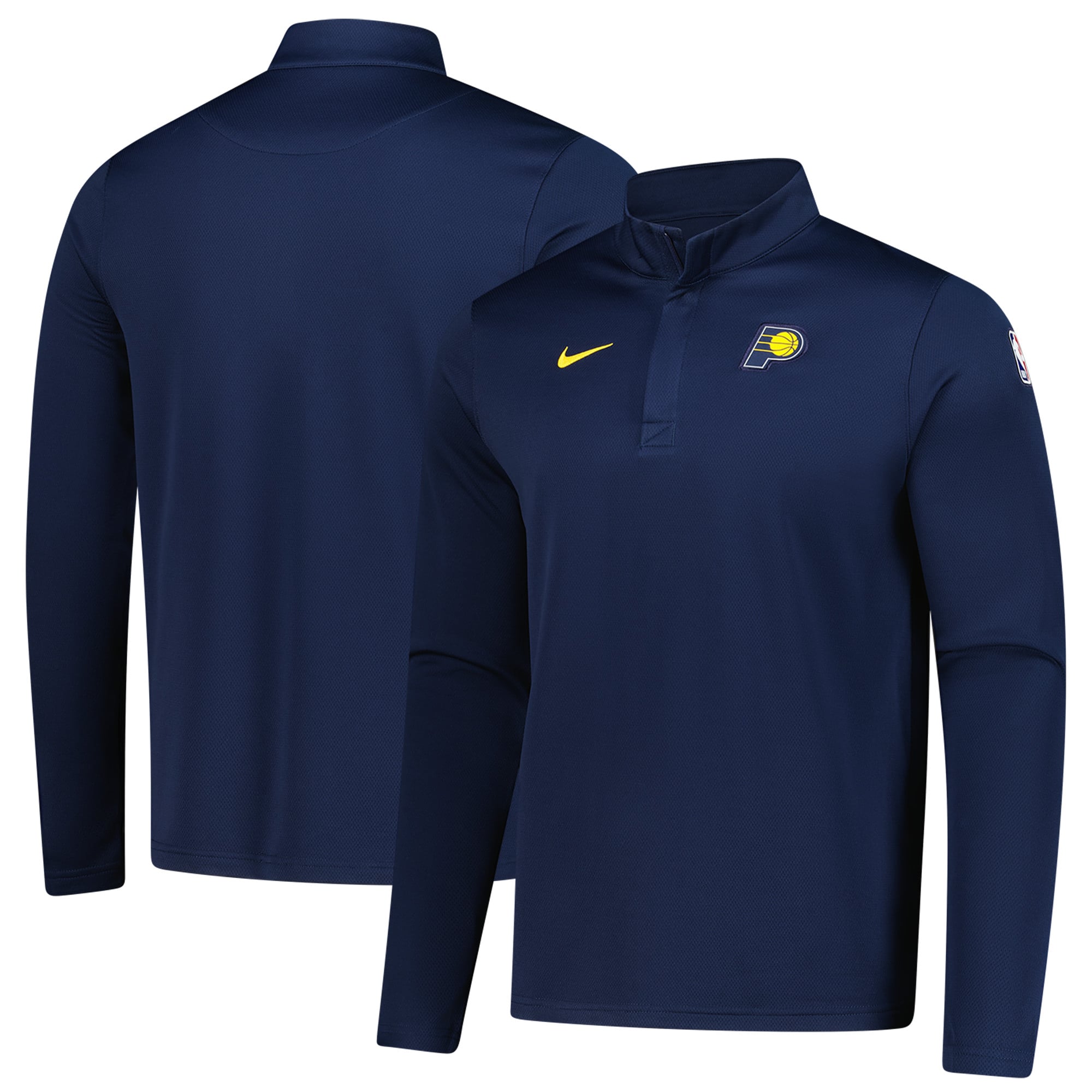 Haut Nike Indiana Pacers Authentic Coaches à quart de zip Dri-FIT pour homme, bleu marine