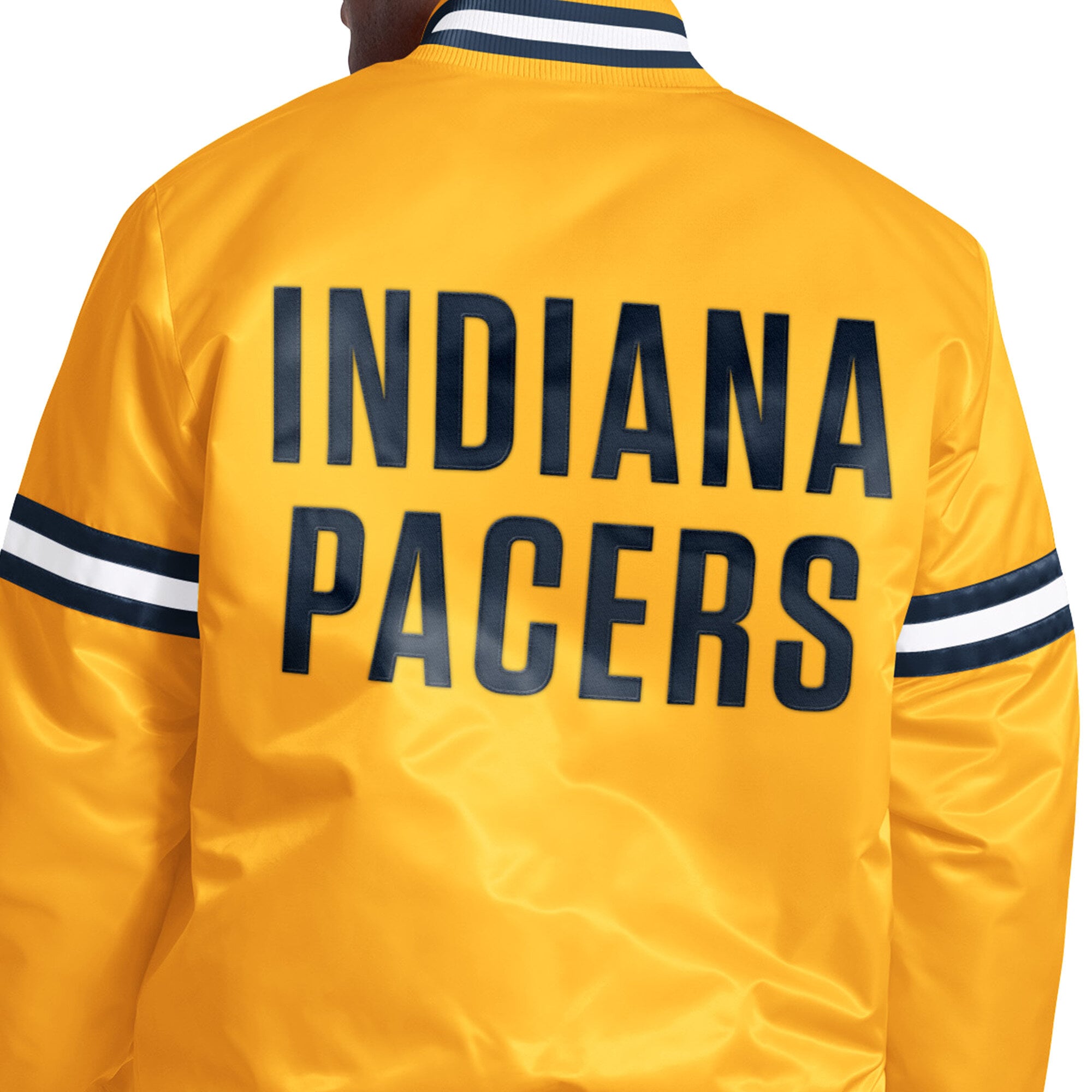 Veste universitaire Starter Gold Indiana Pacers Courtside II à boutons-pression pour homme