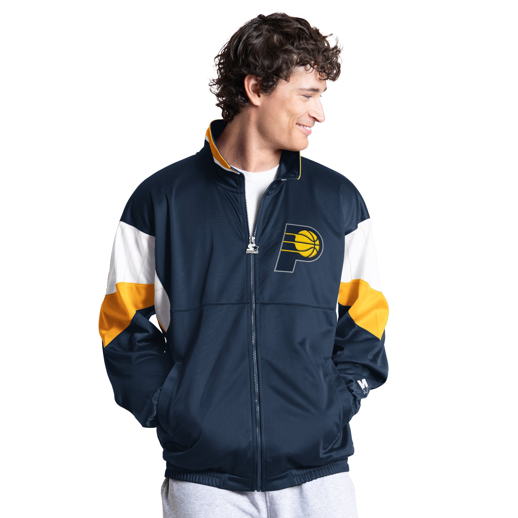 Veste de survêtement zippée Starter Navy Indiana Pacers Legacy pour homme