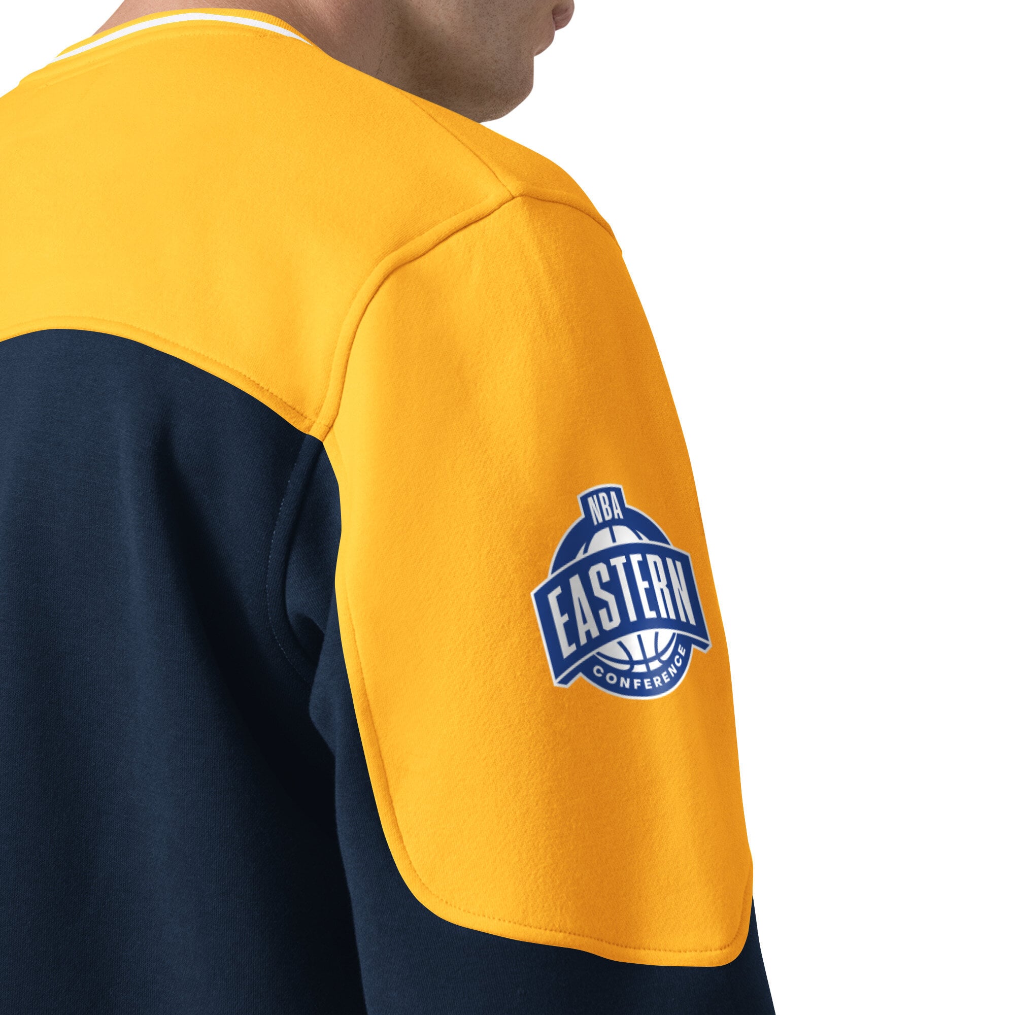 T-shirt à manches longues et col en V Starter Navy Indiana Pacers pour homme