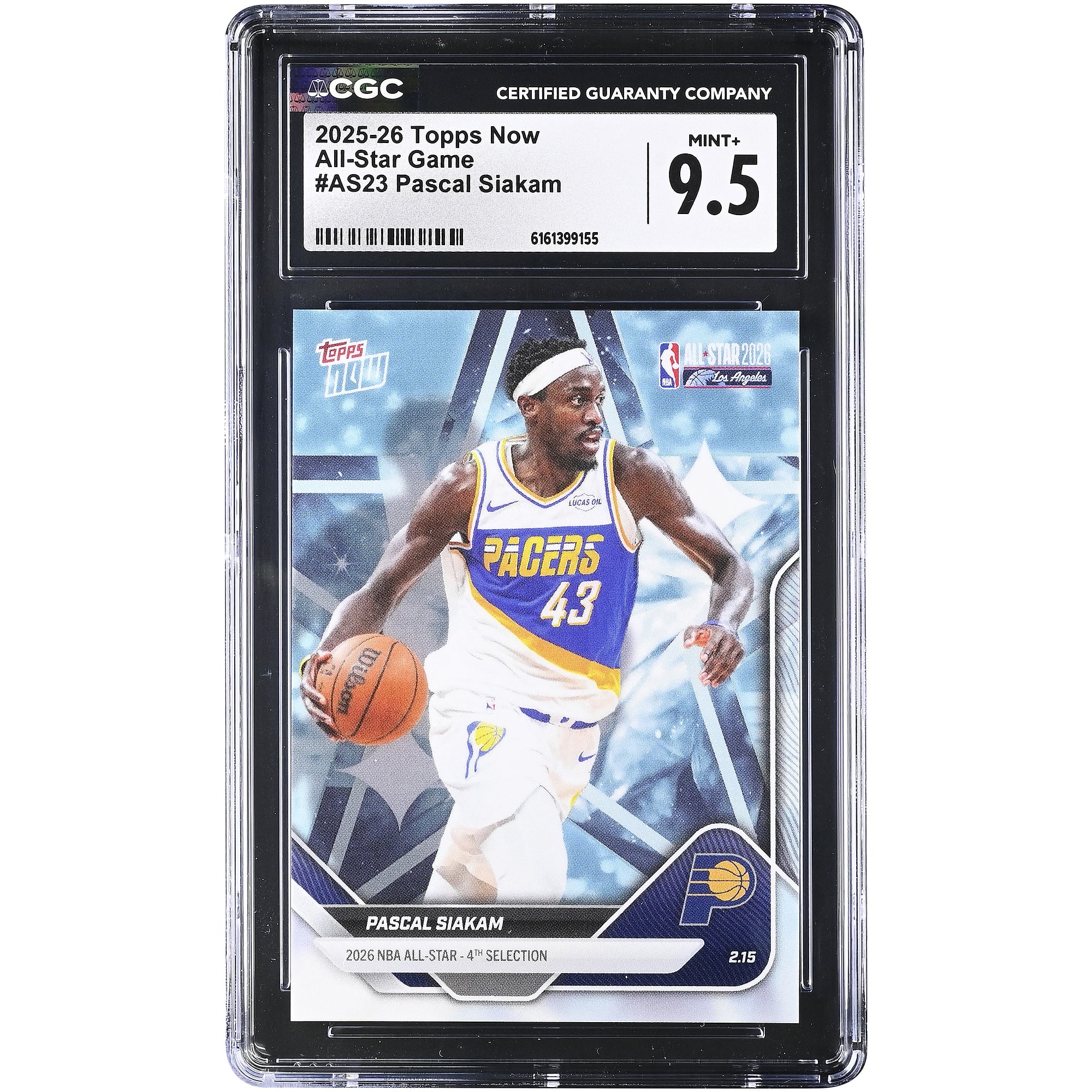 Pascal Siakam Indiana Pacers 2025-26 Topps Now All-Star Game #AS23 CGC Authenticated Card