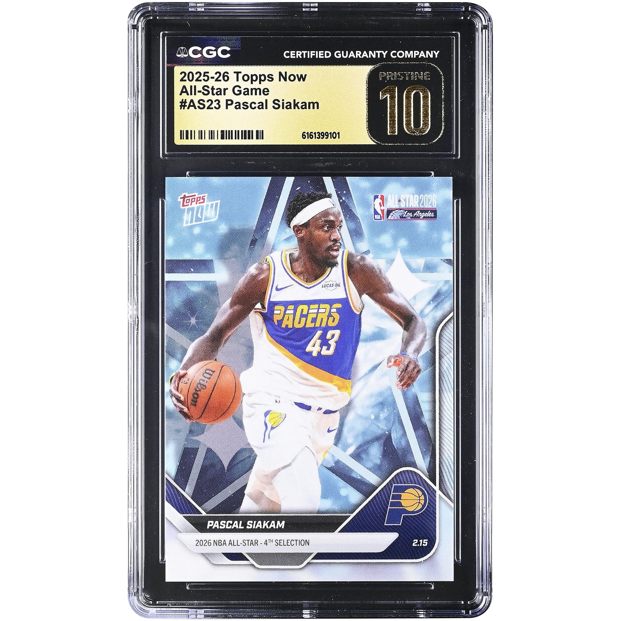Pascal Siakam Indiana Pacers 2025-26 Topps Now All-Star Game #AS23 CGC Authenticated PRISTINE 10 Card