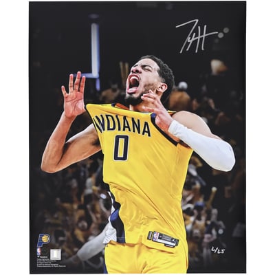 Tyrese Haliburton Indiana Pacers Autographed Fanatics Authentic 16" x 20" Unleashed Photograph - Limited Edition of 25