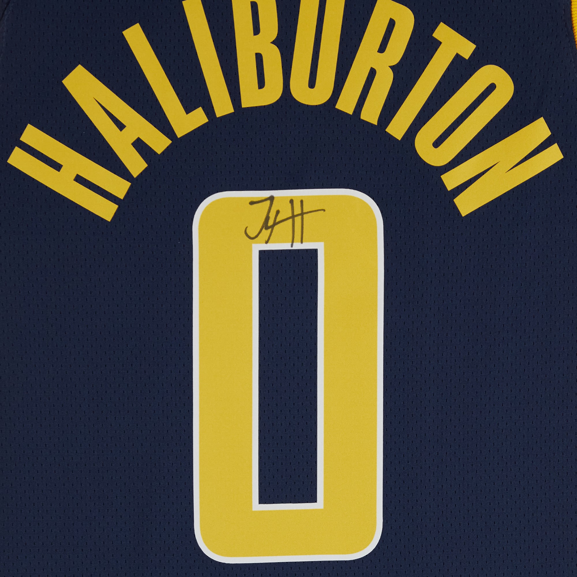 Maillot Nike Icon Swingman bleu marine dédicacé par Tyrese Haliburton des Indiana Pacers