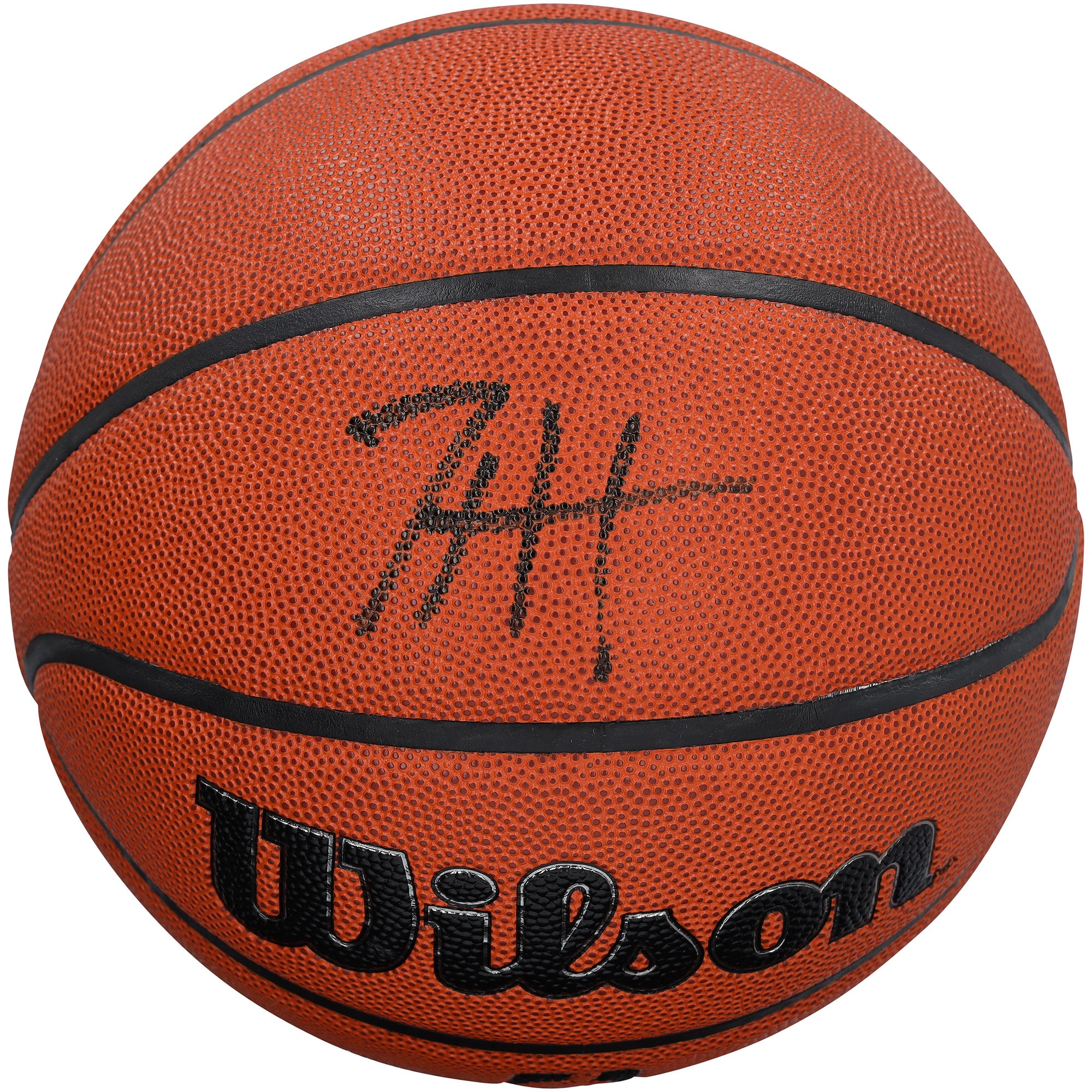 Ballon de basketball Wilson Authentic Series autographié par Tyrese Haliburton (Indiana Pacers), utilisable en intérieur et en extérieur