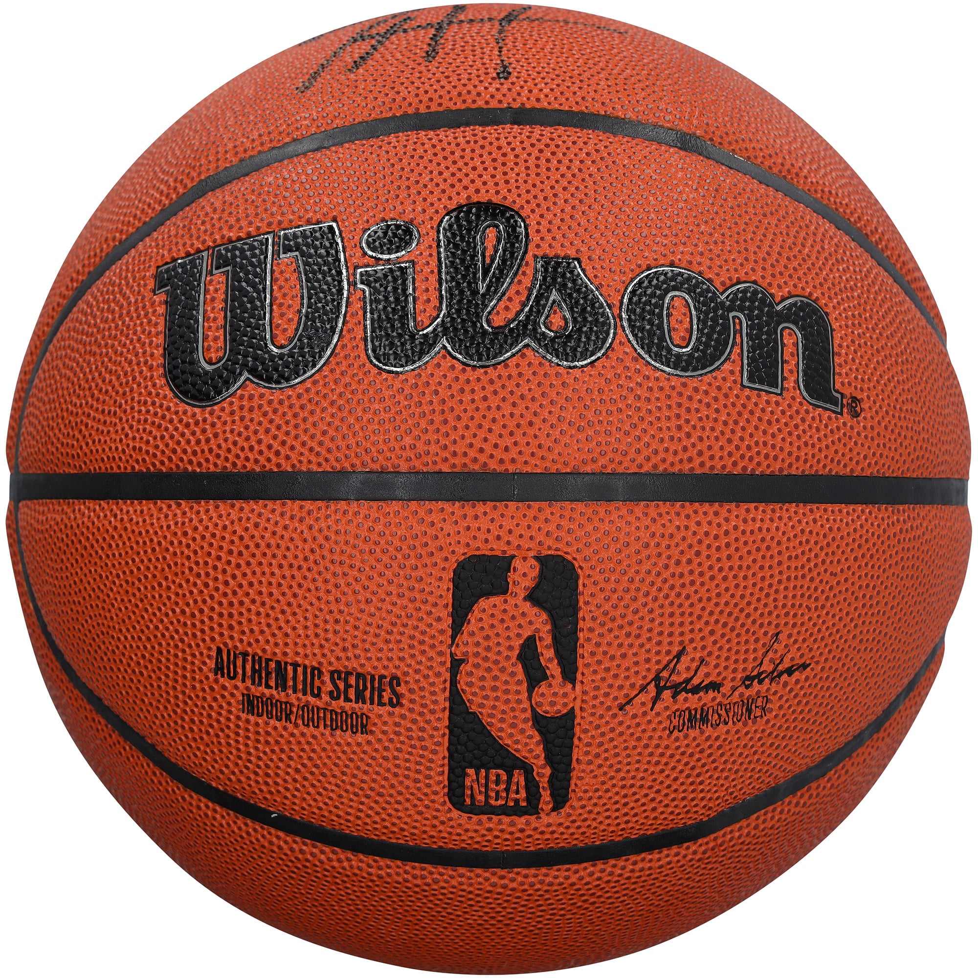 Ballon de basketball Wilson Authentic Series autographié par Tyrese Haliburton (Indiana Pacers), utilisable en intérieur et en extérieur