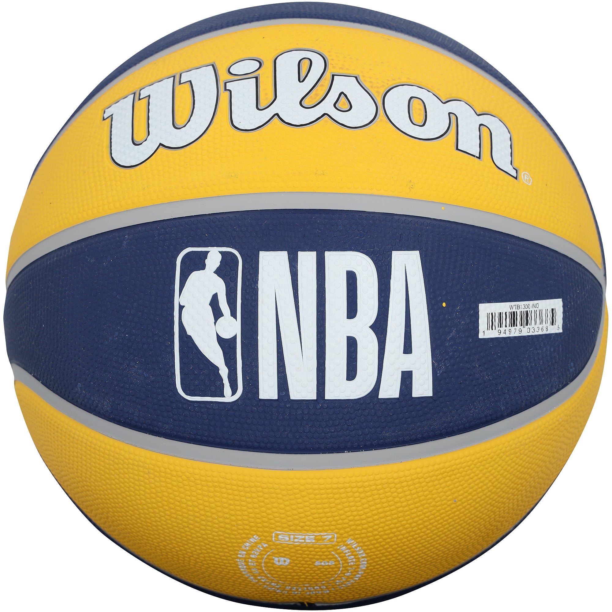 Tyrese Haliburton Indiana Pacers Autographed Wilson Tribute Yellow/Blue Team Logo Basketball