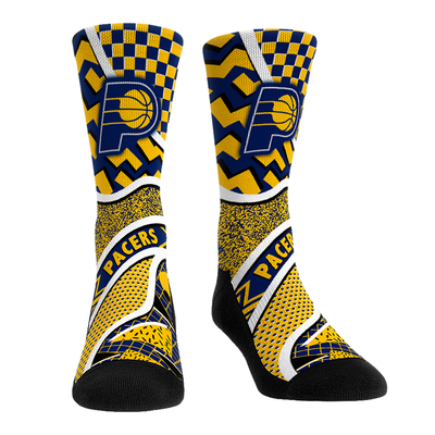  Indiana Pacers Rock Em Unisex Ball Pattern Crew Socks - Navy