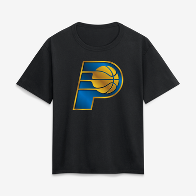 Indiana Pacers Women's Metallic Mascot T-Shirt - Black
