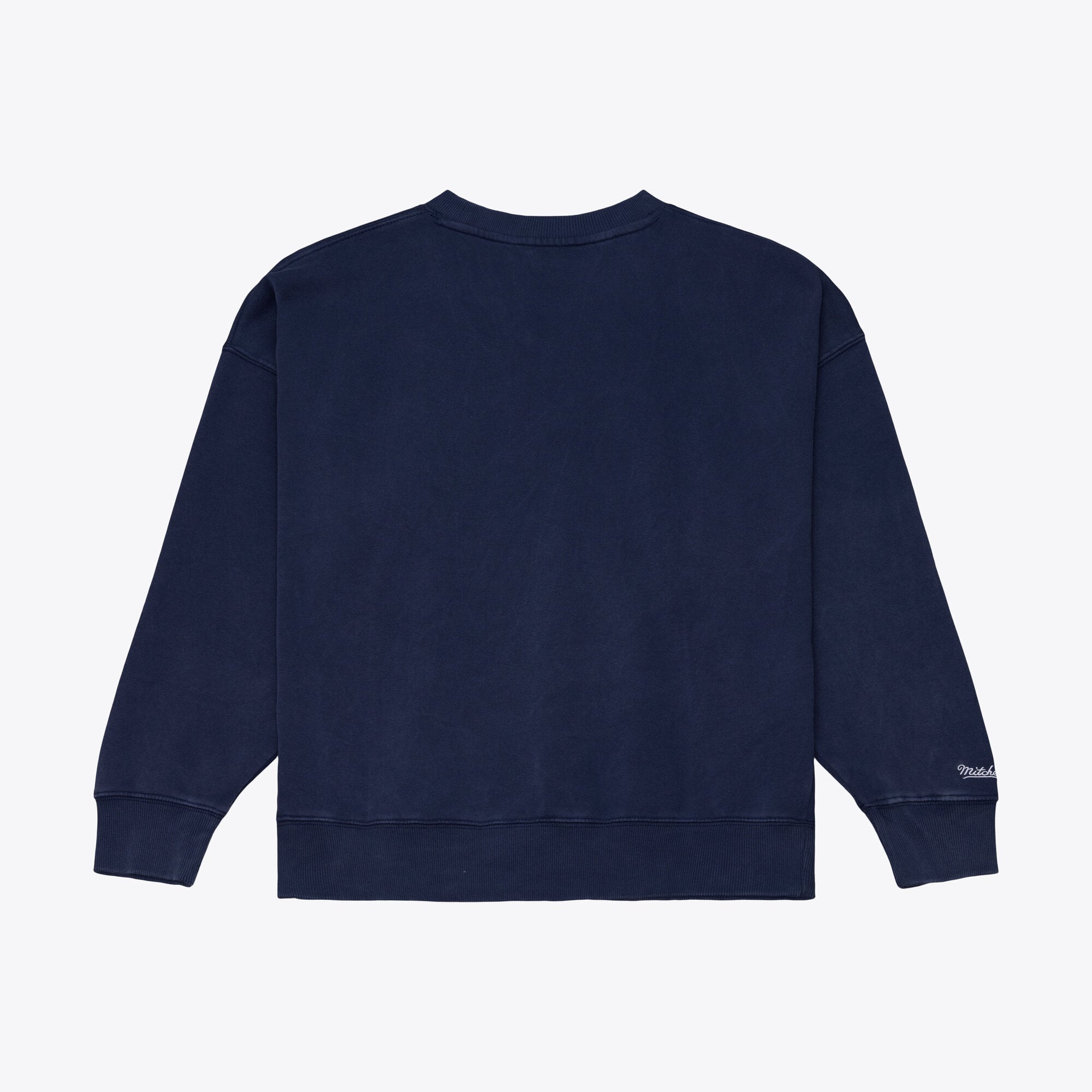 Women's Mitchell & Ness Navy Indiana Pacers Core Essentials Micro Logo Fleece Sweatshirt