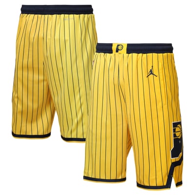  Indiana Pacers Jordan Brand Youth Authentic Statement Edition Swingman Shorts - Yellow