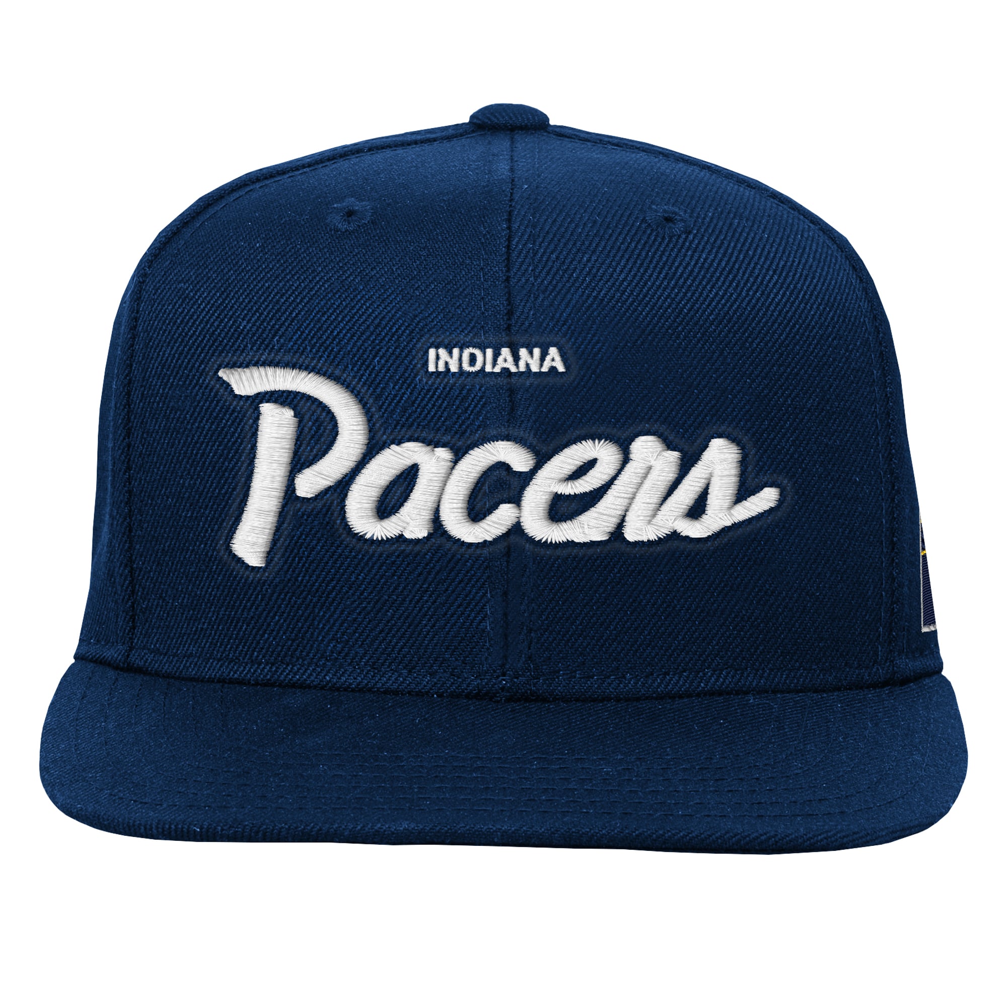 Casquette Mitchell & Ness bleu marine pour enfant, modèle entraîneur-chef des Indiana Pacers.