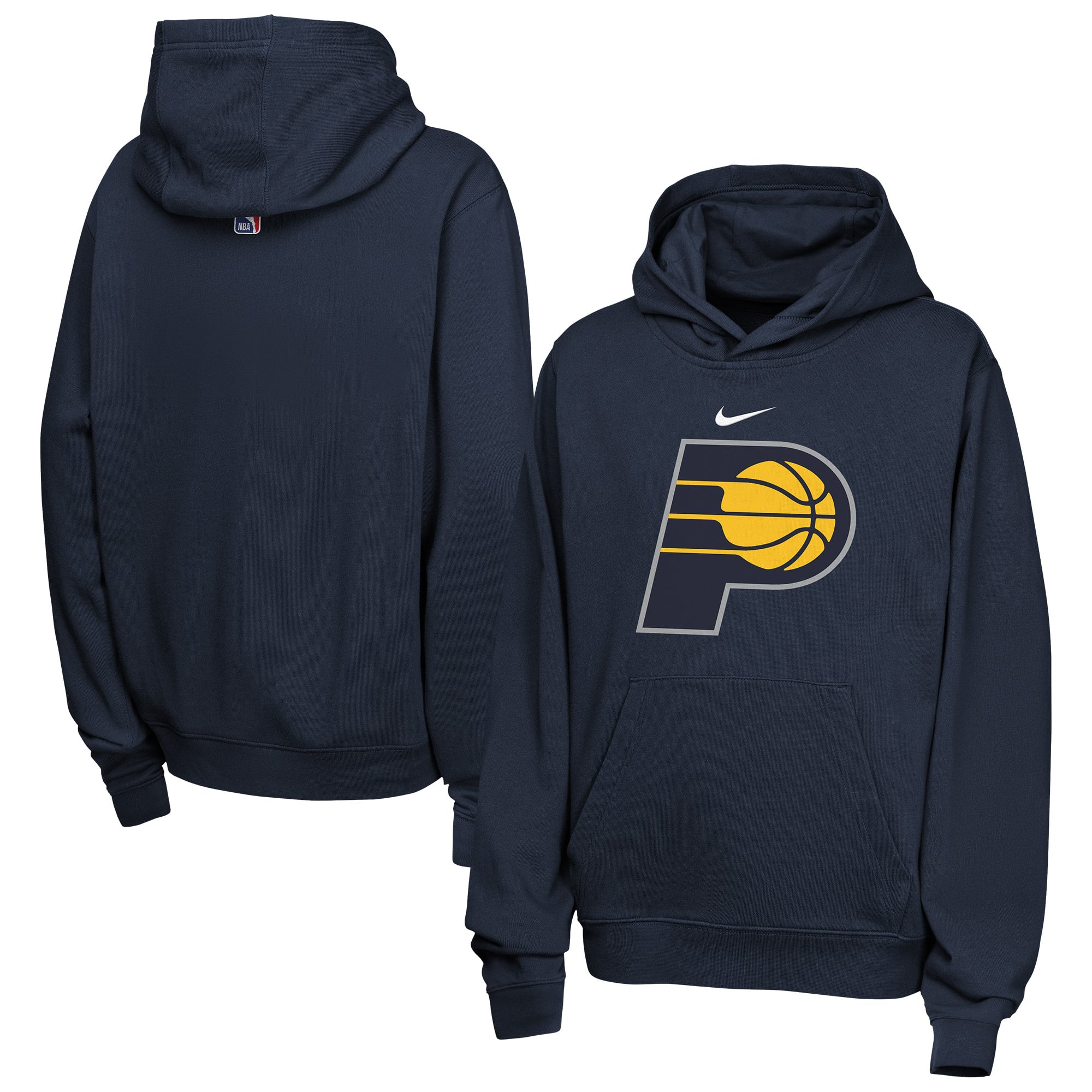 Sweat à capuche Nike Indiana Pacers Essential Logo Club pour enfant, bleu marine